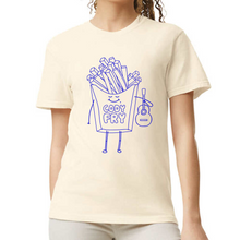 Load image into Gallery viewer, French Fry Shirt - Cream/Blue