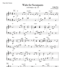 Load image into Gallery viewer, "Waltz for Sweatpants" - Piano Versions