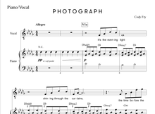 Load image into Gallery viewer, "Photograph" - Piano/Vocal Score
