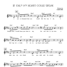 Load image into Gallery viewer, "If Only My Heart Could Speak" - Leadsheet [FREE]
